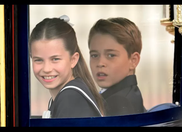 Kate is joined by her children, Louis, George, and Charlotte, for her first public appearance of the year.