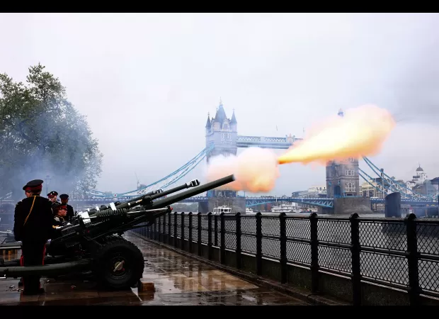 Gun salutes are used for royal birthdays and events as part of a long-standing tradition.
