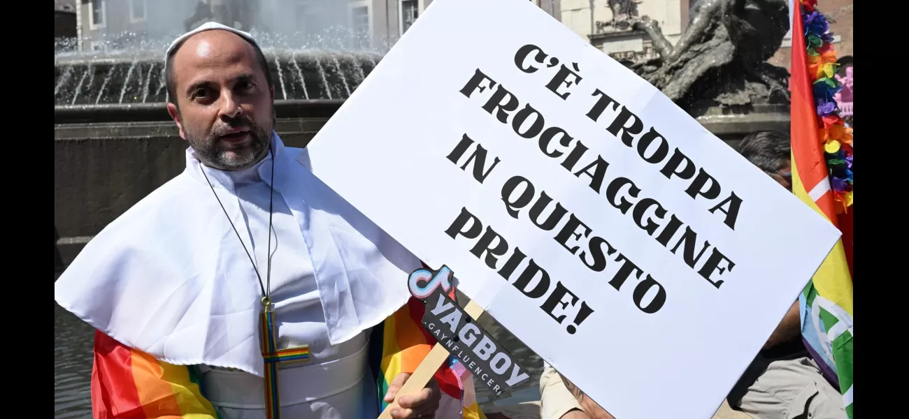 30 years of Rome Pride marked by marchers poking fun at Pope's remarks.