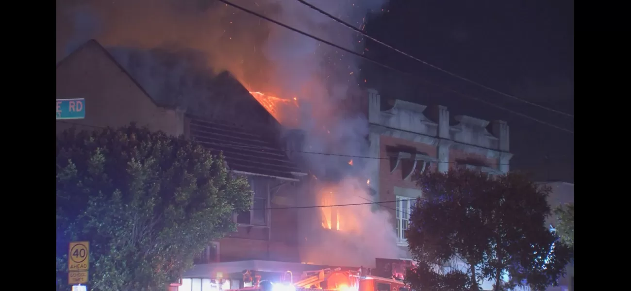 Firefighters fight fire at a Melbourne fish and chip store.