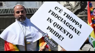 30 years of Rome Pride marked by marchers poking fun at Pope's remarks.