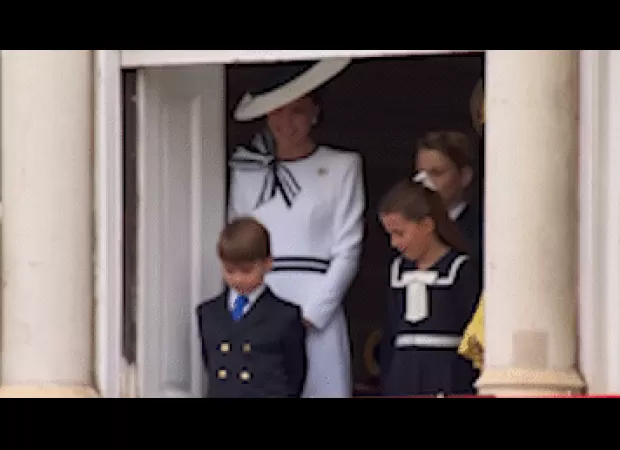 Prince Louis charms the crowd with his dancing skills at the royal balcony event.