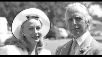 Widow of aristocrat accused of pushing him out of window by his family.