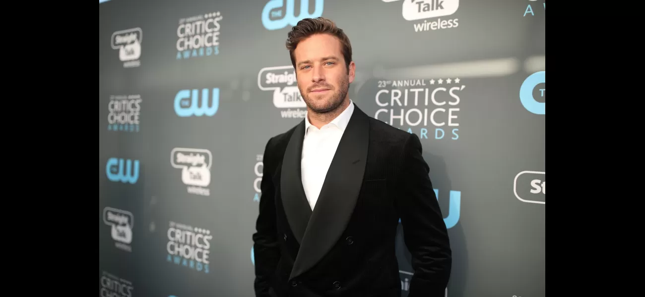 Actor Armie Hammer says he is thankful for the accusations of cannibalism against him.