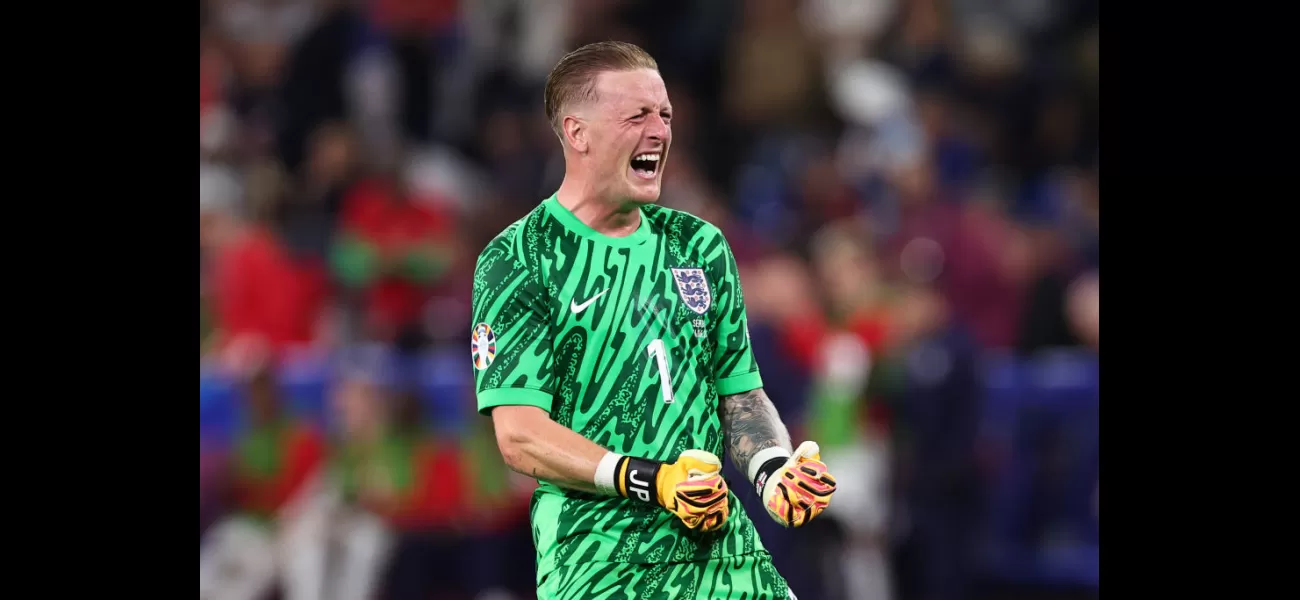 Jordan Pickford matched a record set by a legendary England player at the Euro 2024 tournament.