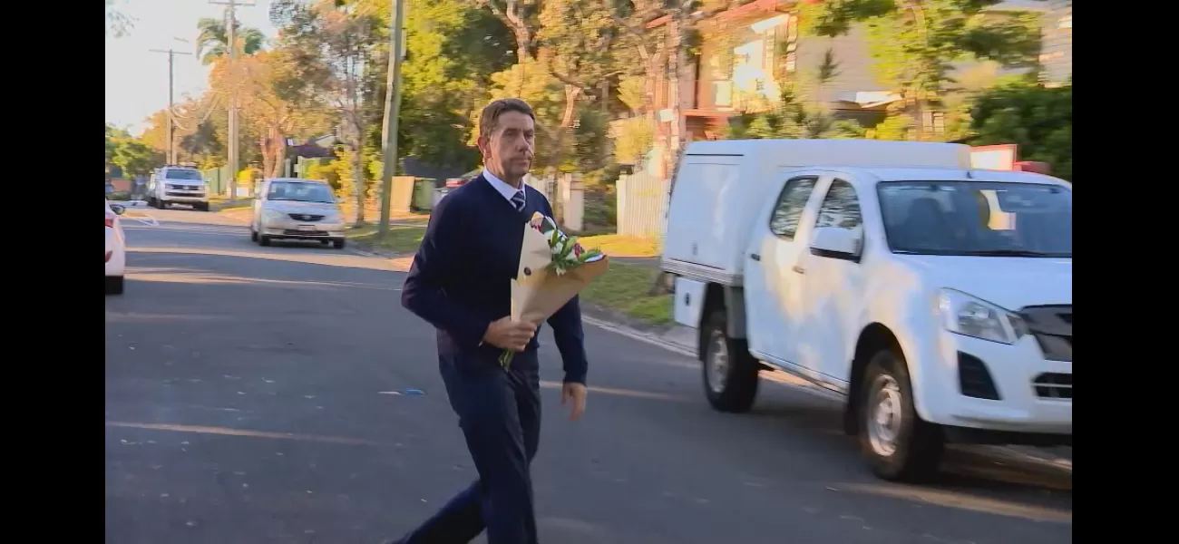 Deputy premier mourns mother and son killed in house fire in Queensland, pays respects with flowers.
