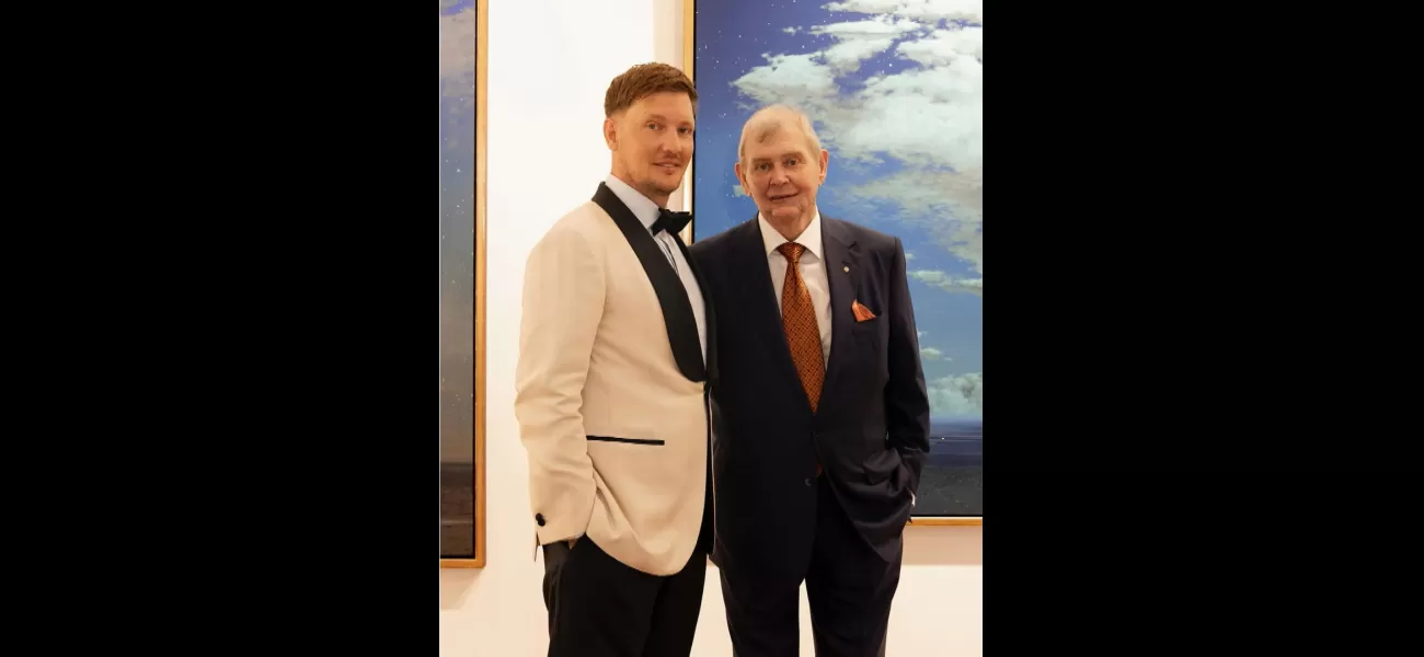 John Farnham, a famous musician, looking happy at his son's wedding.