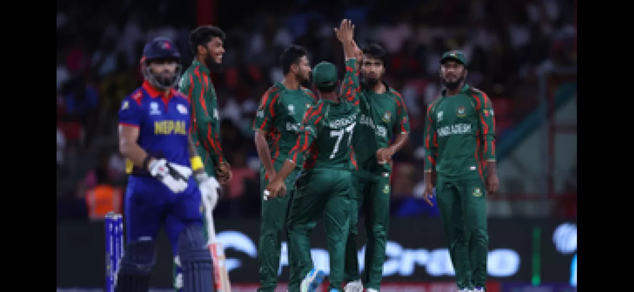Bangladesh secures spot in Super 8 of T20 World Cup by defeating Nepal.