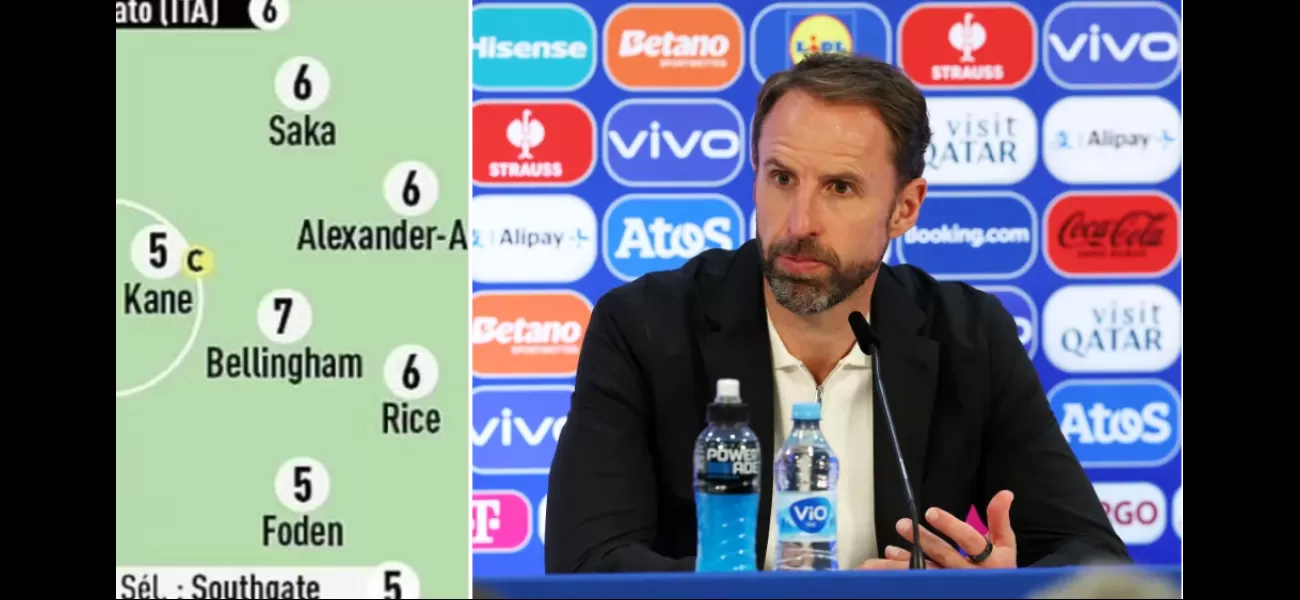 A top English player receives a low rating and criticism from European media after a poor performance at Euro 2024.
