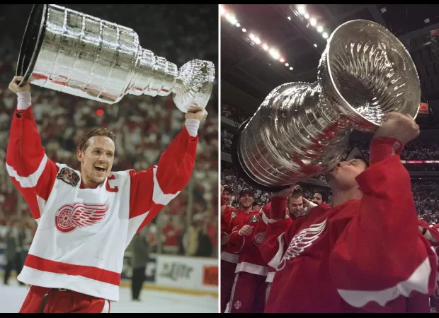 On this day, the Detroit Red Wings win back-to-back Stanley Cups in sports history.