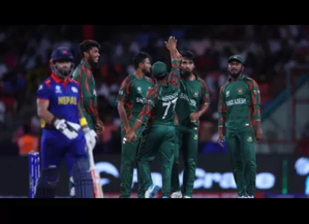 Bangladesh secures spot in Super 8 of T20 World Cup by defeating Nepal.