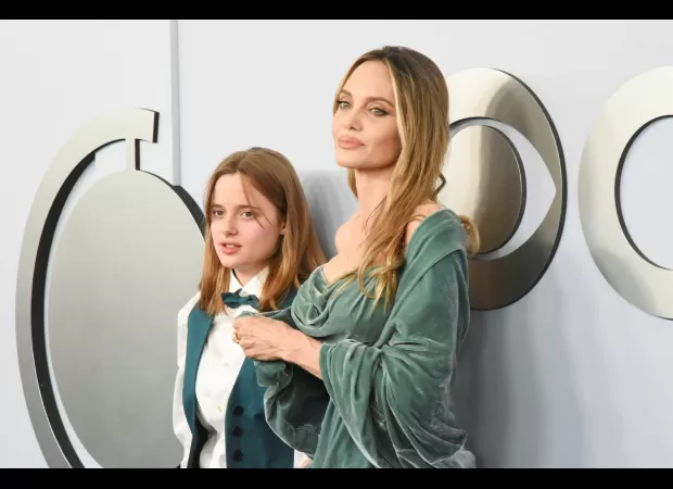 Jolie debuts striking tattoo at Tony Awards event.