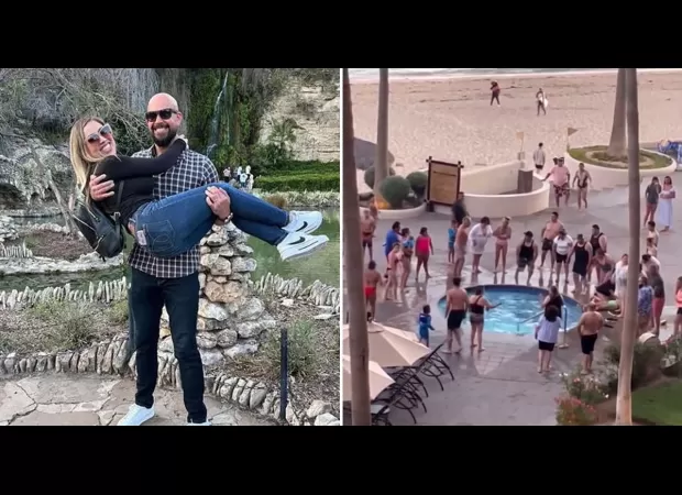 Woman sues for $1 million after husband's death in hotel hot tub due to electrocution.