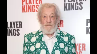 Actor Sir Ian McKellen taken to hospital after falling off stage during performance in London theater.