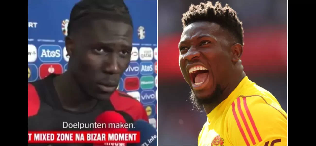 Reporter confuses Euro 2024 player for Manchester United's Andre Onana, resulting in player's angry response.