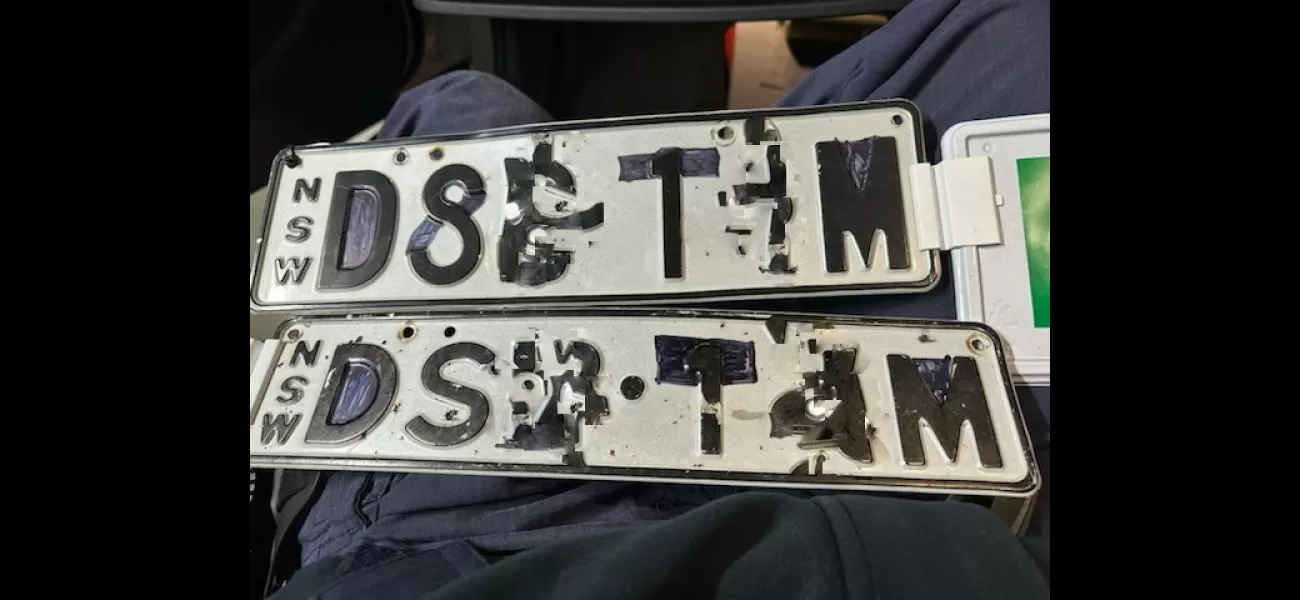 Unusual license plates catch police attention during traffic stop in Sydney.