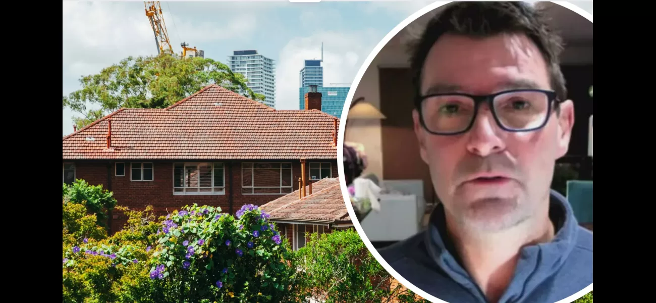 A father in Australia is forced to rent out his bedroom due to the high cost of living.