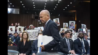 Boeing CEO apologizes to families of plane crash victims, who believe he should be imprisoned.