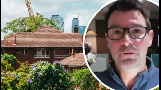 A father in Australia is forced to rent out his bedroom due to the high cost of living.