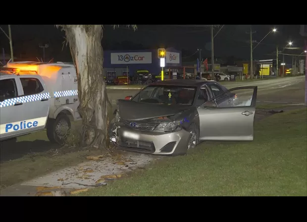 Man is arrested following a dramatic car theft involving armed men.