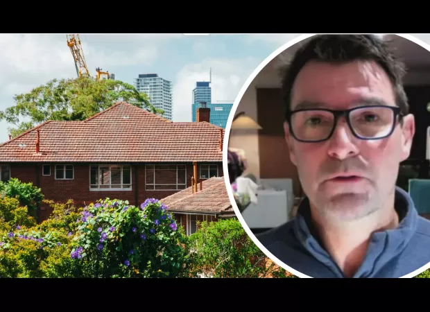 A father in Australia is forced to rent out his bedroom due to the high cost of living.