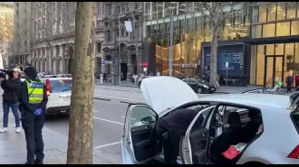Big police problem in Melbourne's city center ends with someone being arrested.
