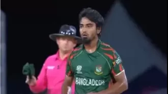 Bangladesh's Tanzim Hasan Sakib fined for breaking conduct rules in T20 World Cup.