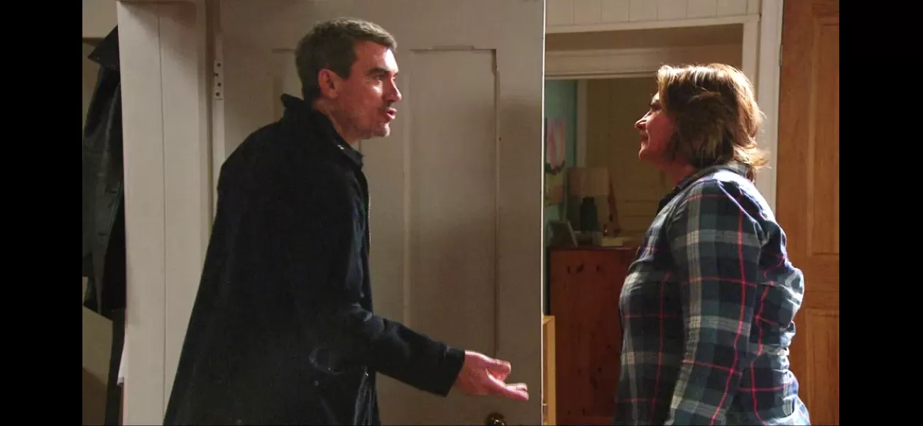 Moira and Cain Dingle's confrontation on Emmerdale turns into a violent and intense confrontation.