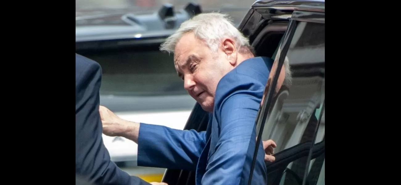 Eamonn Holmes, 64, is seen using crutches to help him walk due to health issues.