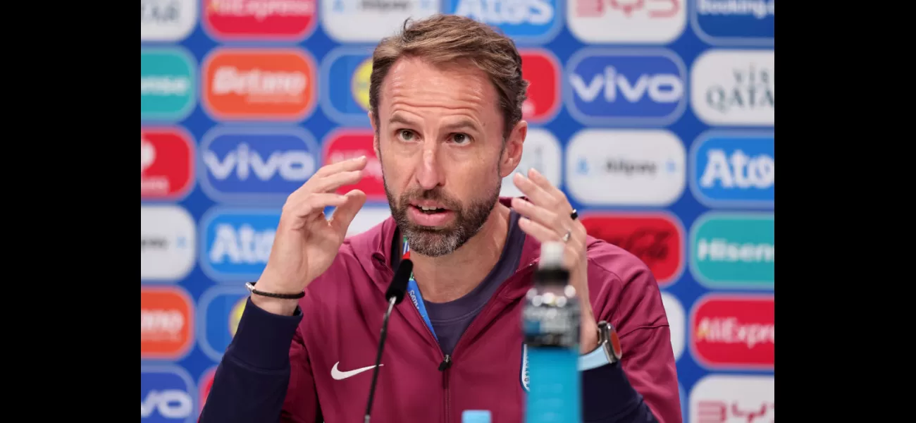 England coach Gareth Southgate held a 