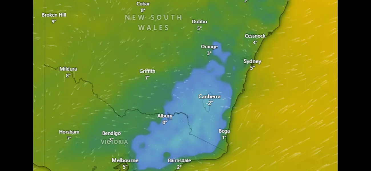 A sudden polar blast causes a sharp drop in temperatures in the south-eastern states.