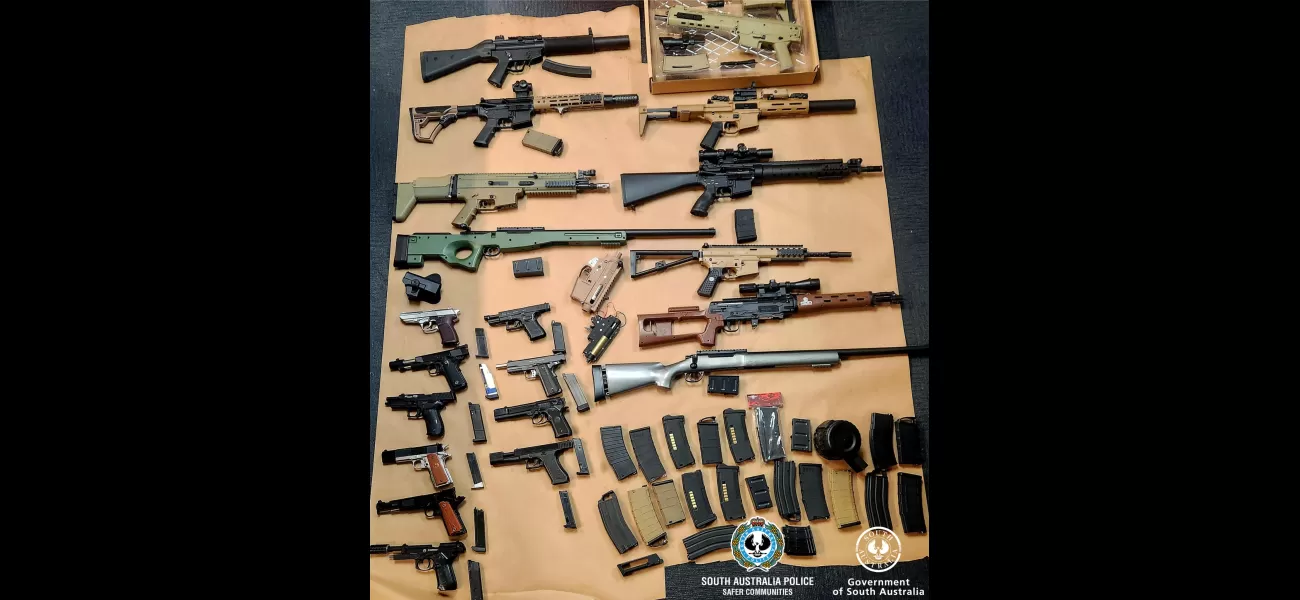 Police confiscate large collection of fake guns from residence in Adelaide.