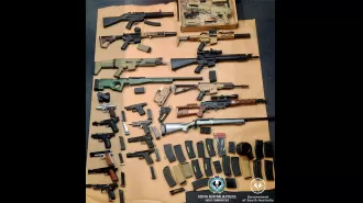 Police confiscate large collection of fake guns from residence in Adelaide.