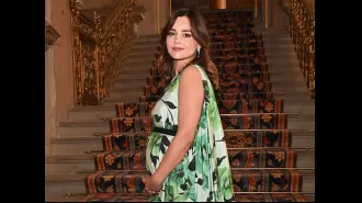 Actress Jenna Coleman announces pregnancy after causing speculation about possible marriage.