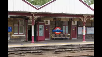 Train stop not in London, connected to the Roman Empire.