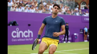 British player beats Wimbledon champ Carlos Alcaraz in impressive victory.