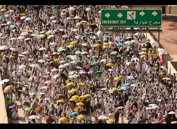 Over 550 hajj pilgrims perish due to extreme heat above 50°C in Mecca.
