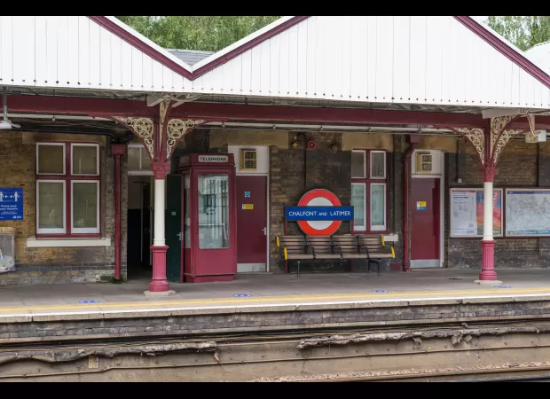 Train stop not in London, connected to the Roman Empire.