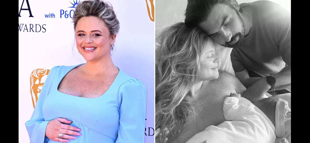 Actress Emily Atack has given birth to her first child with partner Alistair Garner and announces the baby's adorable name.