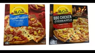 McCain brand frozen pizzas recalled across US due to discovery of metal fragments.