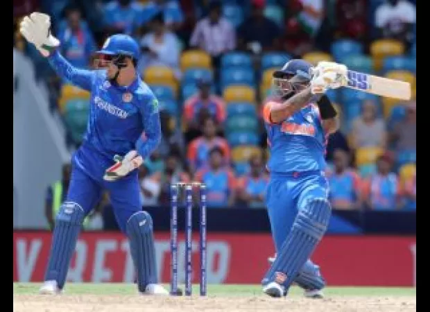 In the first Super 8 match, Surya's 53 helps India reach 181-8 against Afghanistan in the T20 World Cup.