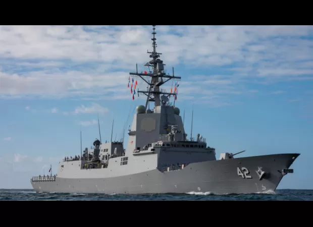 Australia sends out formidable battleship to gauge China ties.