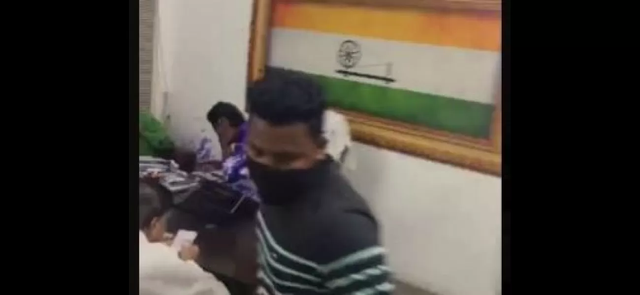 Sarat Pattanayak, OPCC president, was attacked with ink in Odisha.