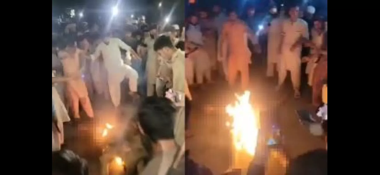 Angry crowd sets fire to police station and lynches man over suspected blasphemy in Pakistan.