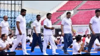 Odisha's chief minister leads the state's celebration of the 10th International Yoga Day.