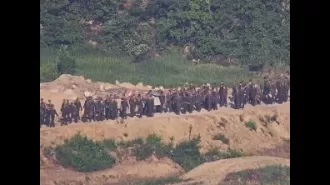 South Korea fired warning shots due to North Korean soldiers' 3rd temporary crossing.
