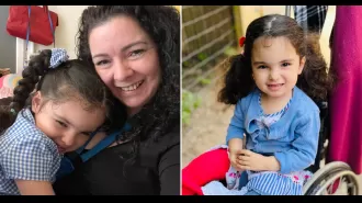 A little girl with a rare condition that causes her bones to break easily, but still has a joyful spirit.