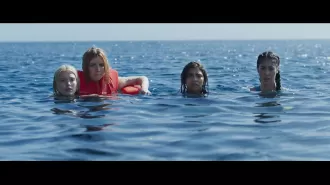 A scary shark movie with a surprising romance subplot.