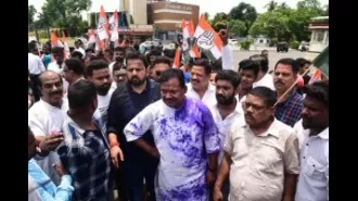 Congress in Odisha protests against NEET, calls for Pradhan to step down.