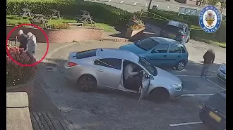 Two elderly sisters were tragically killed after being run over by a car outside a pub.